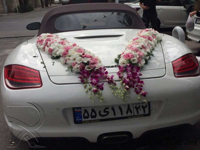 مدل تزیین ماشین عروس با پاپیون و با بادکنک + قیمت گل آرایی و گل زدن ماشین عروس ایرانی ساده